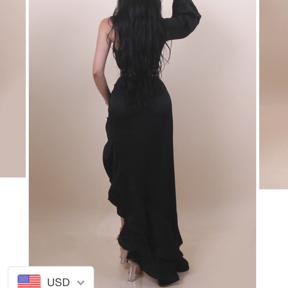 One Shoulder Ruffled Dress - Picture 3 of 3